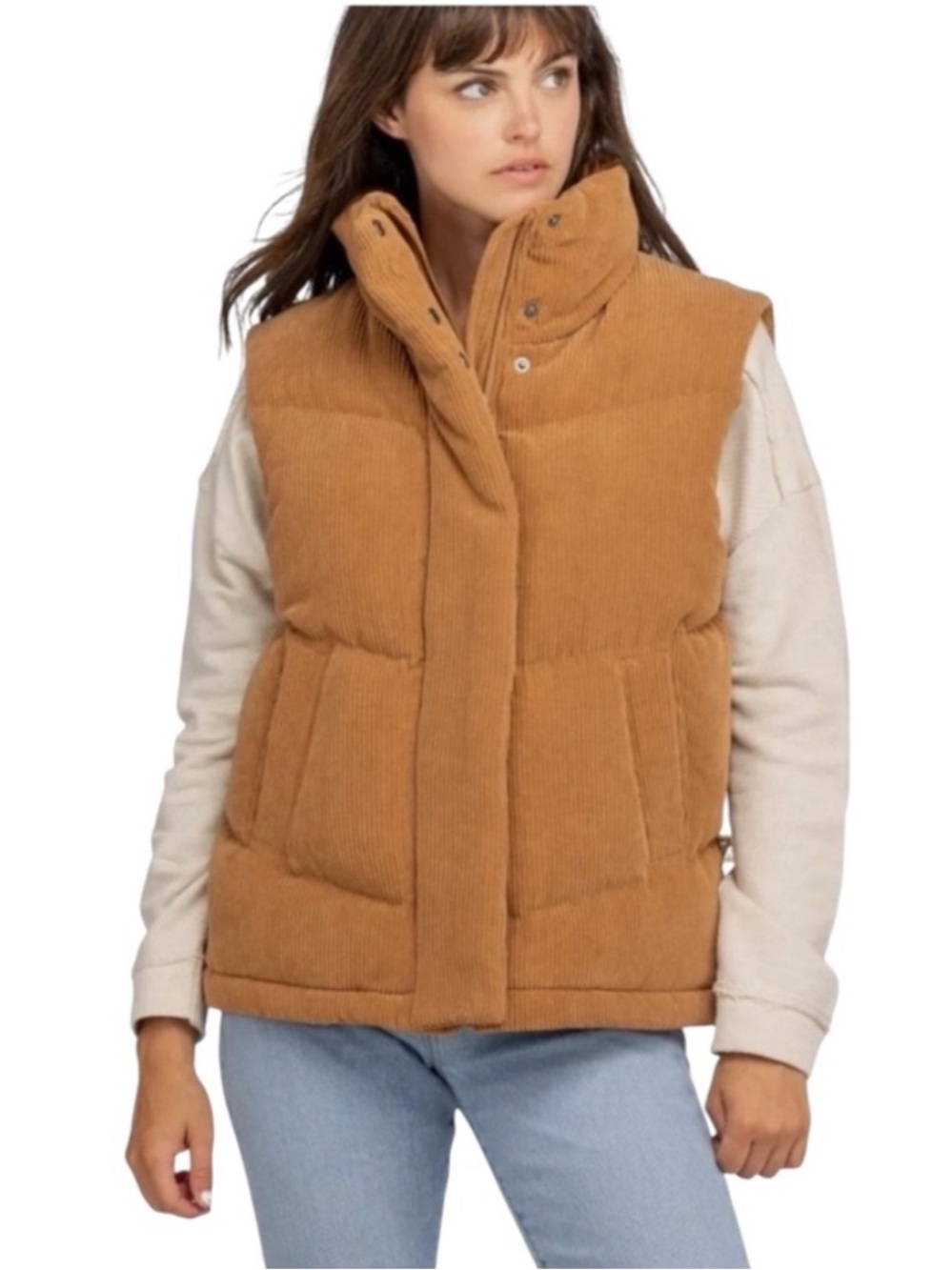 LIV OUTDOOR Size S Kiara Corduroy Insulated Puffer Vest